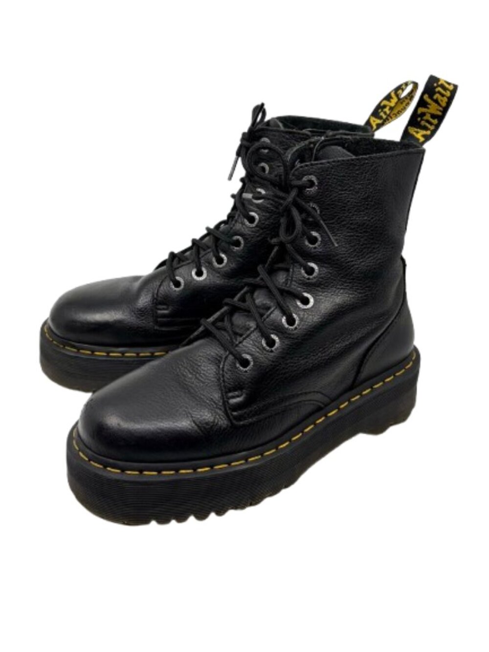 DR MARTENS~Jadon III Pisa Leather Platform Boots - Black SIZE 9 WOMEN'S